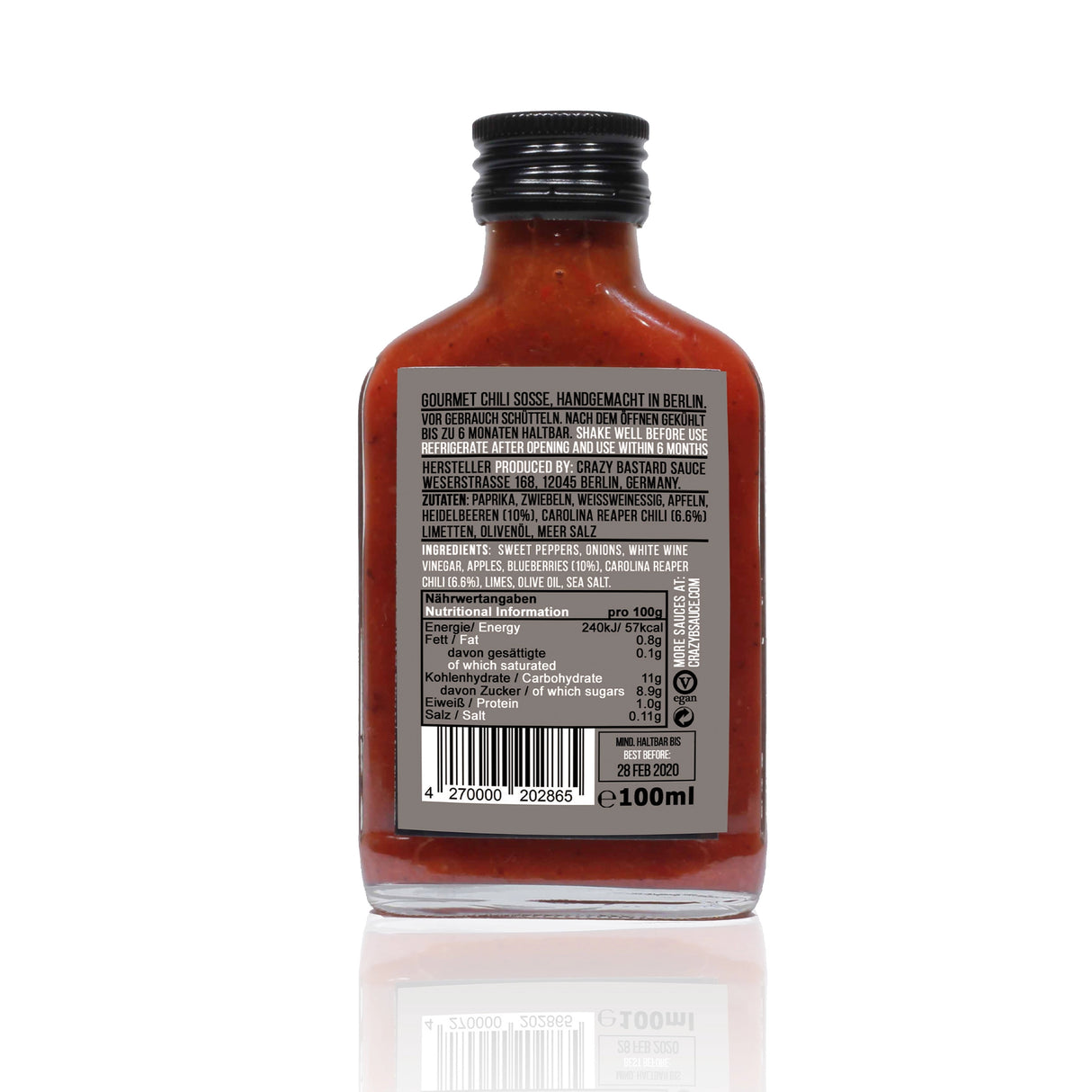 Carolina Reaper & Blueberry (100 ml) - Scharfe Sauce