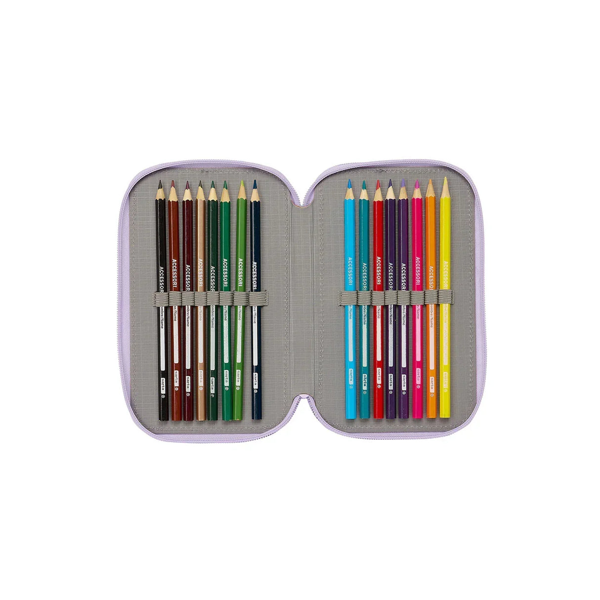 Wish - Trousse comprenant stylos, taille-crayon et gomme (28 pièces)