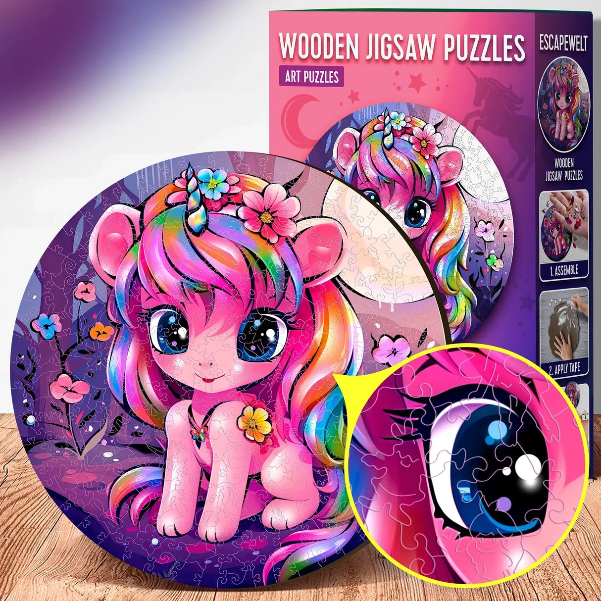 Licorne (200 pièces) - Puzzle en bois