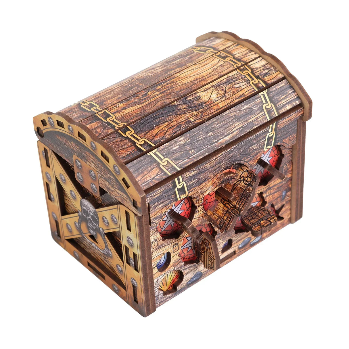 Coffret secret artistique « Coffre au trésor de pirate » - Boîte à énigmes
