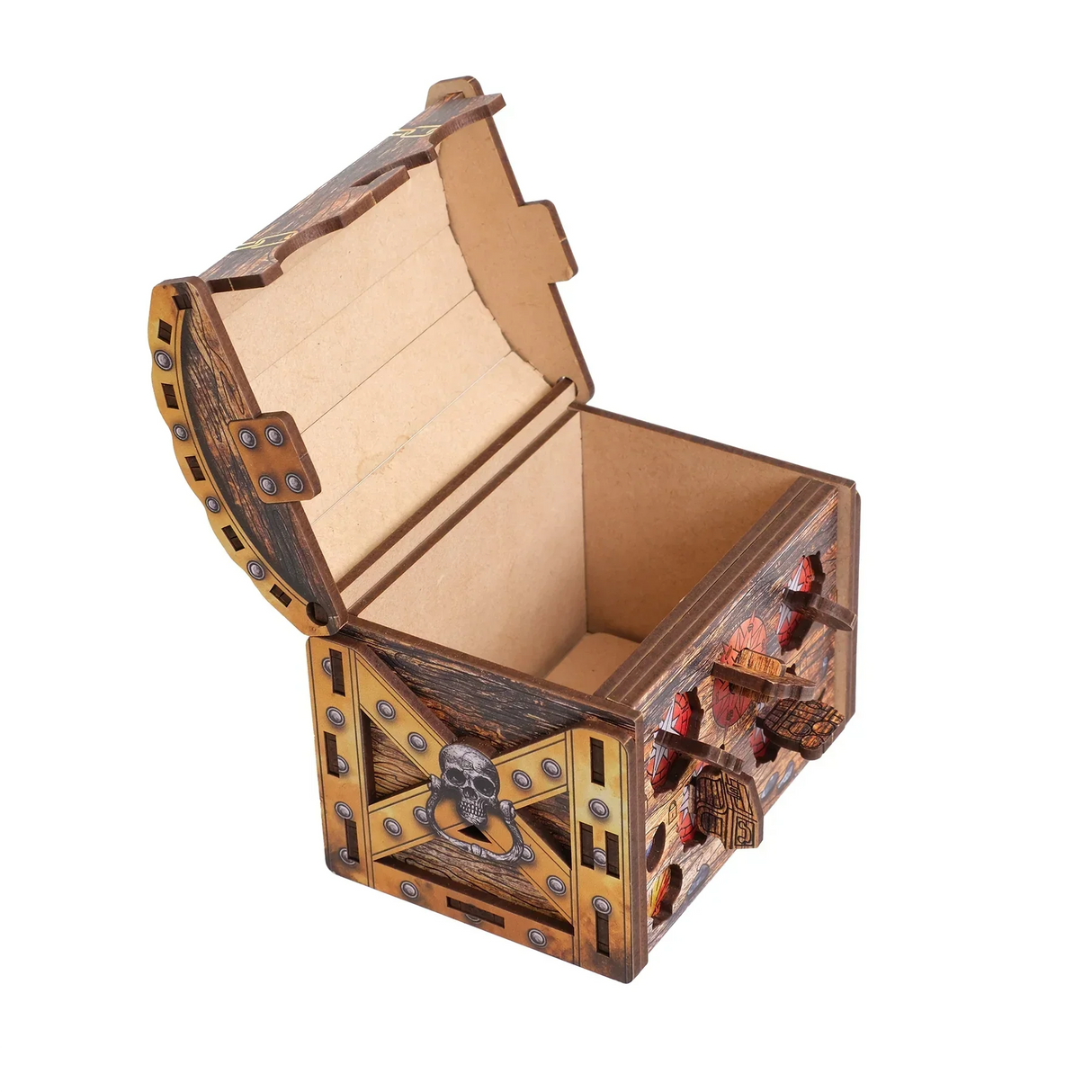 Coffret secret artistique « Coffre au trésor de pirate » - Boîte à énigmes