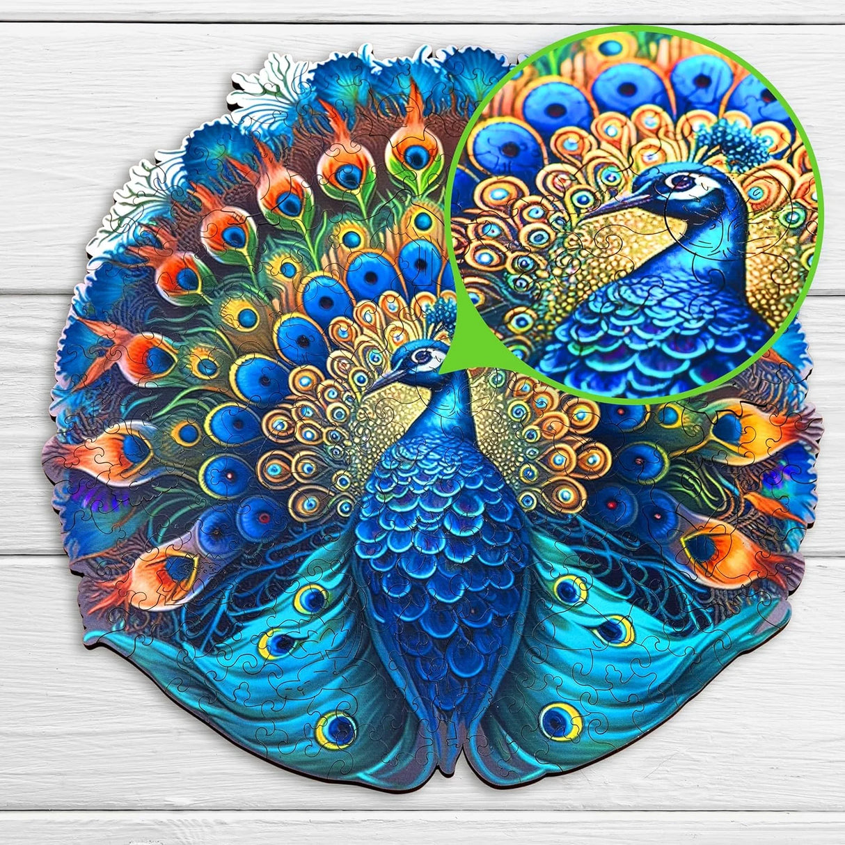 Pfau (200 Teile) - Holzpuzzle
