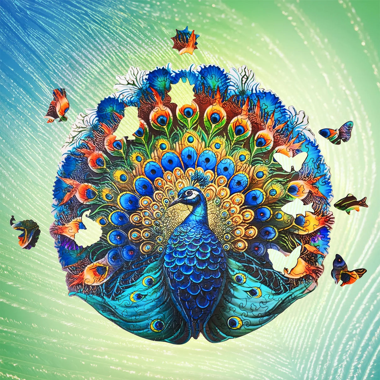 Pfau (200 Teile) - Holzpuzzle