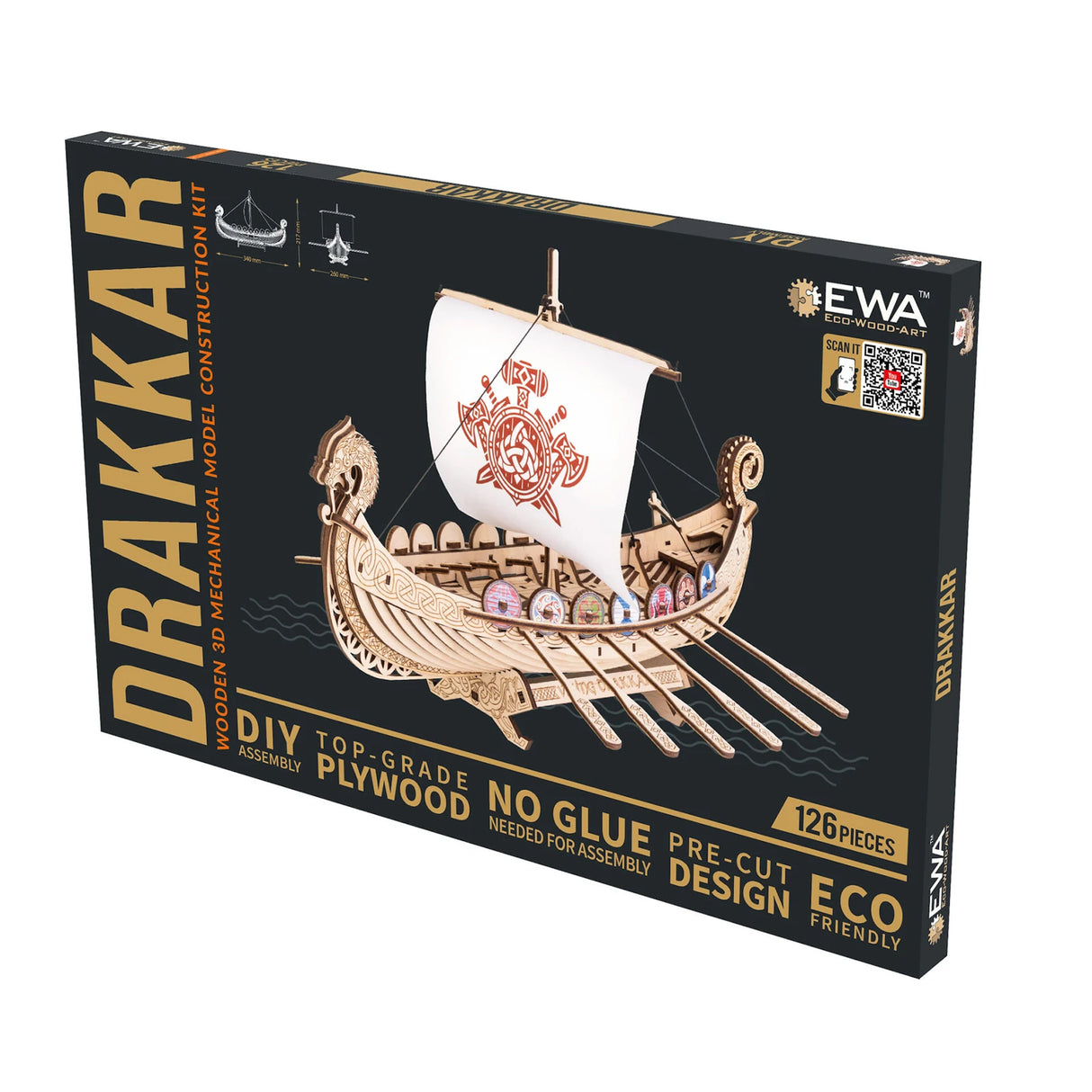 Boot Drakkar - 3D Holzbausatz