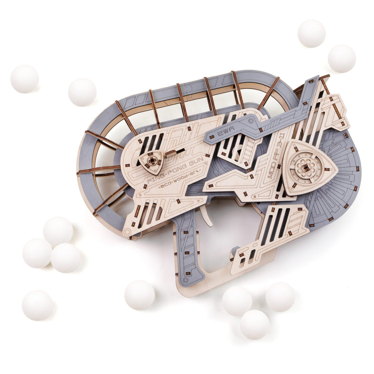 PING-PONG Gun - 3D Holzbausatz