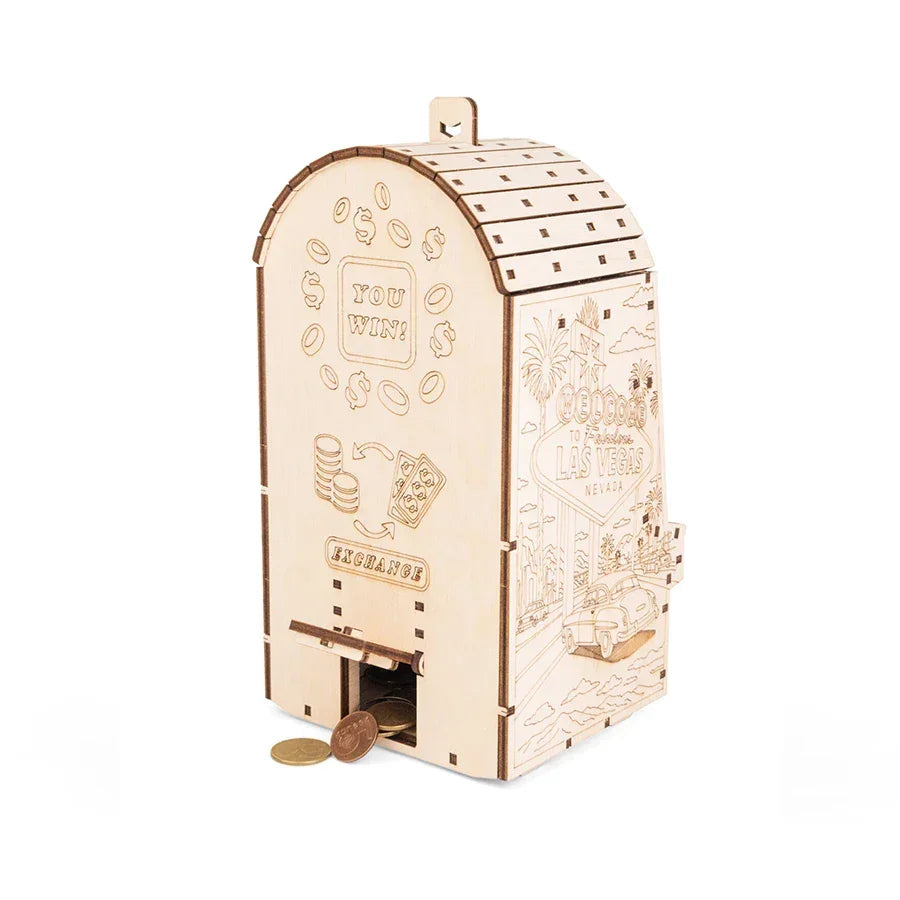 Machine à sous à levier - kit de construction en bois 3D