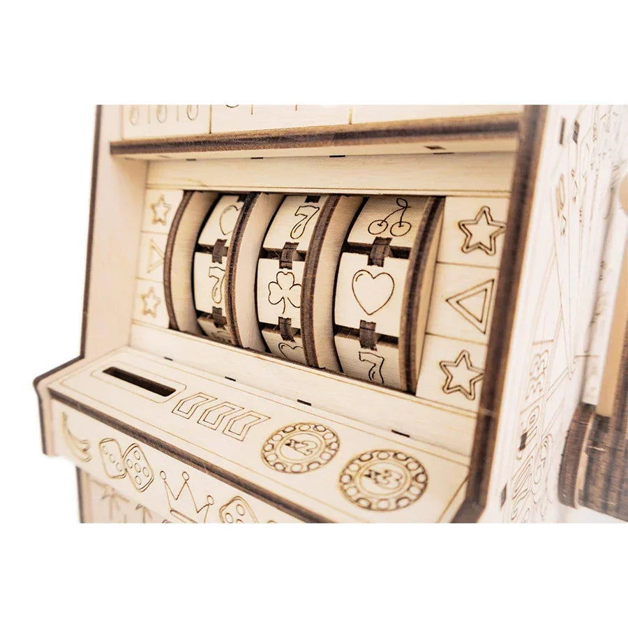 Machine à sous à levier - kit de construction en bois 3D