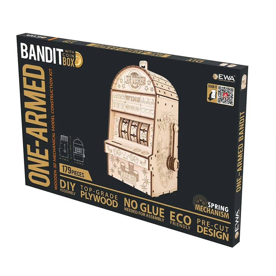 Machine à sous à levier - kit de construction en bois 3D