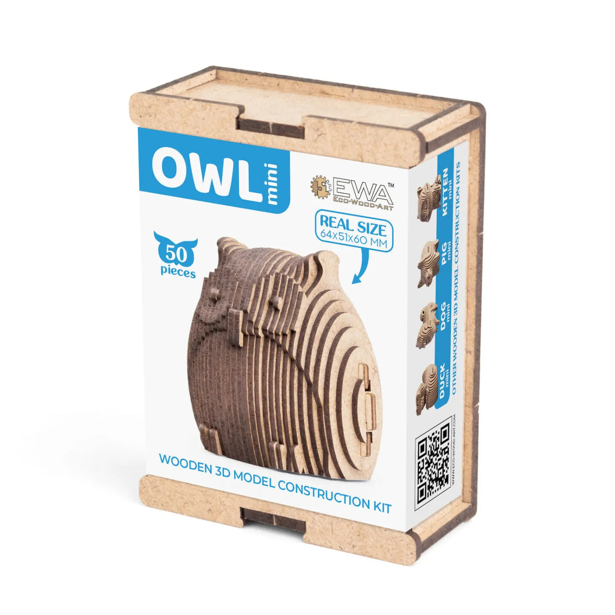 Mini Eule - 3D Holzbausatz