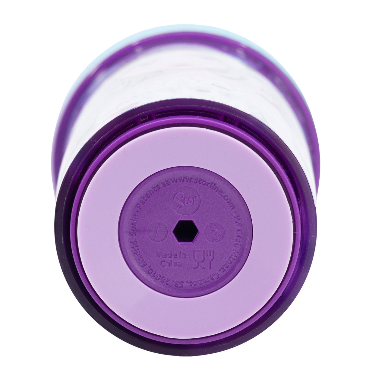 Frozen "Violett" - Drop Safe - Auslaufsicherer Becher mit Silikonstrohhalm (370 ml)