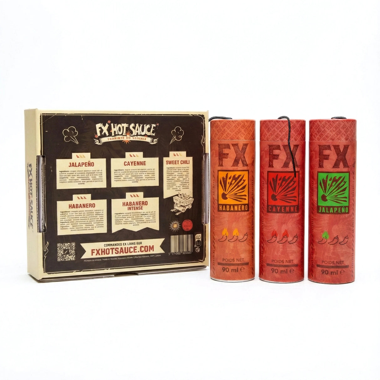 3er Geschenkset (3x 90 ml) - Scharfe Sauce