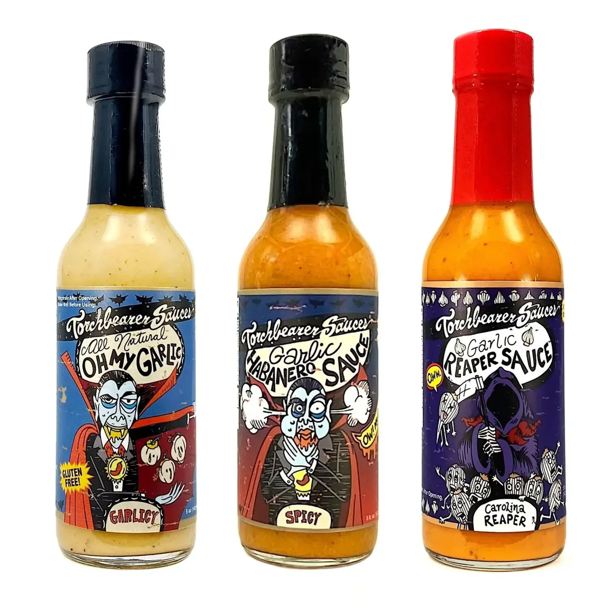 Amateurs d'ail - Coffret de sauces à l'ail (3 x 148 ml) - Sauce piquante