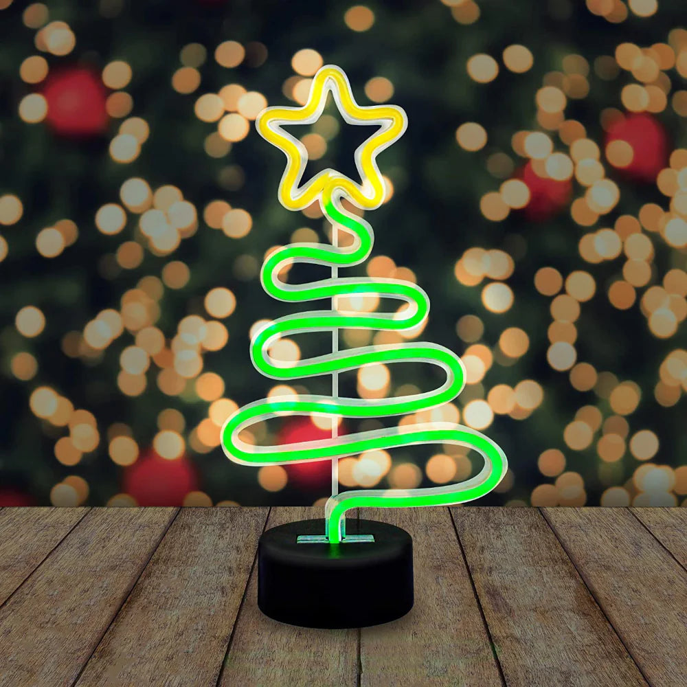 Festlicher Neon Weihnachtsbaum - Weihnachtsbeleuchtung