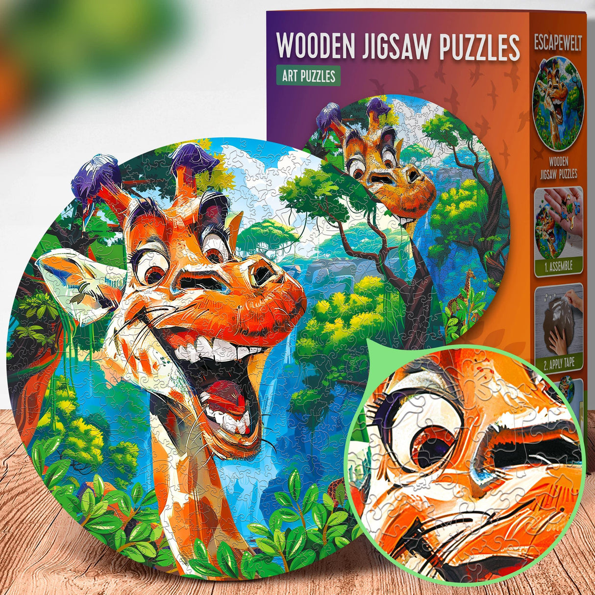 Girafe (200 pièces) - Puzzle en bois