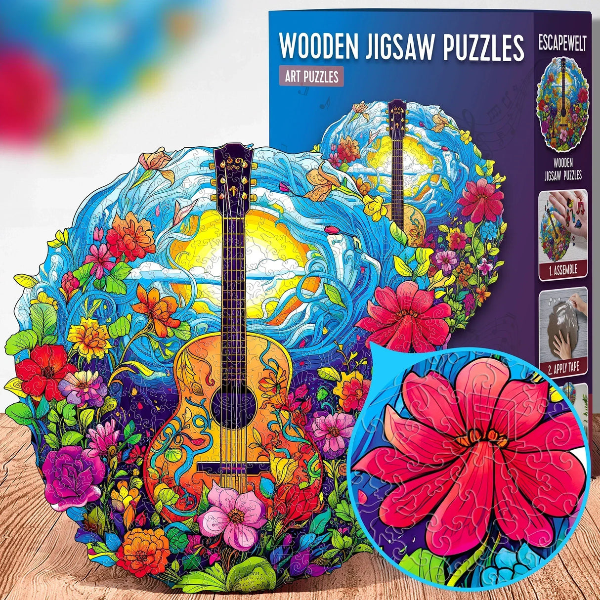 Guitare (200 pièces) - Puzzle en bois