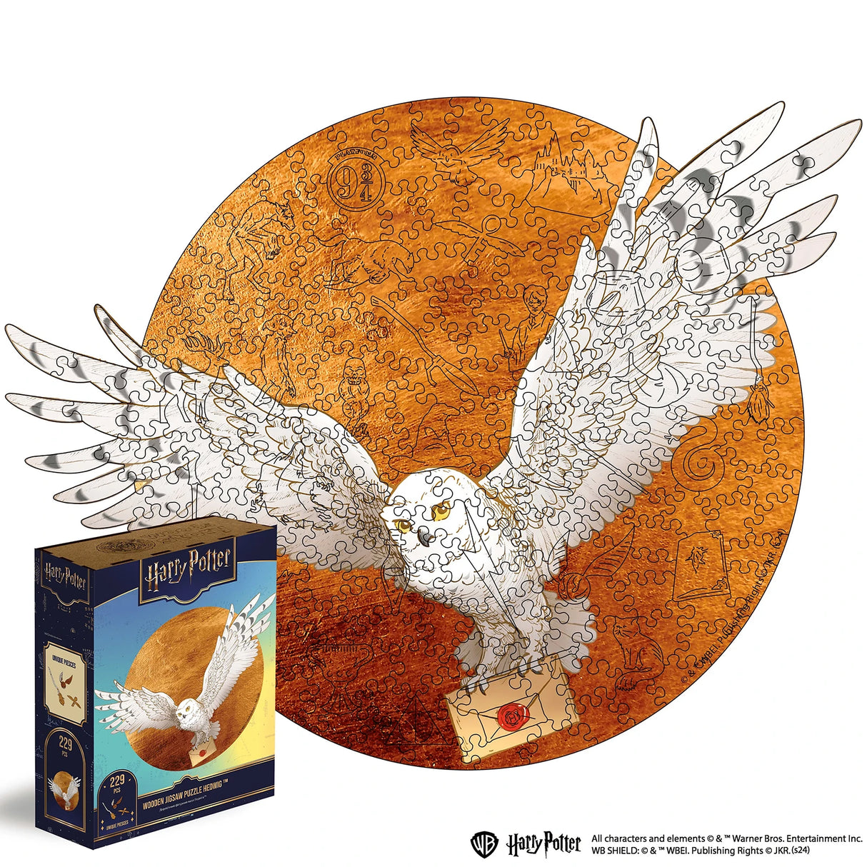 Harry Potter - Hedwig (124 Teile) - Holzpuzzle