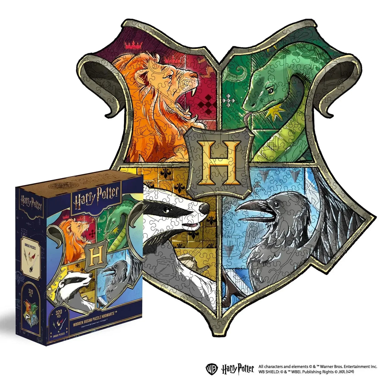 Harry Potter - Blason de Poudlard (156 pièces) - Puzzle en bois