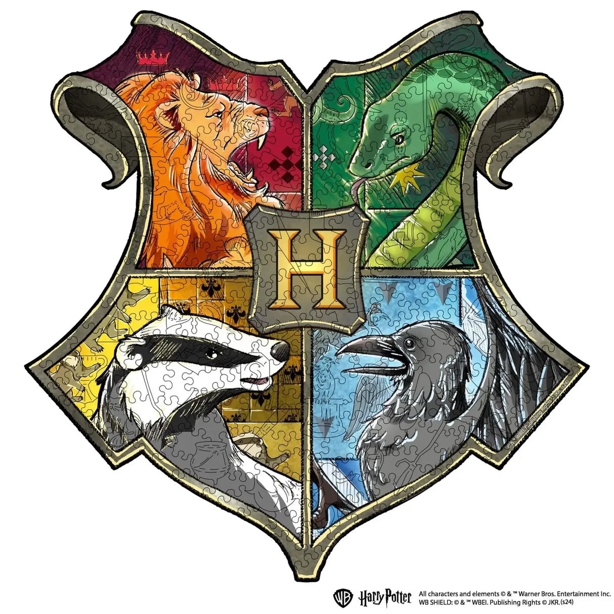 Harry Potter - Blason de Poudlard (156 pièces) - Puzzle en bois