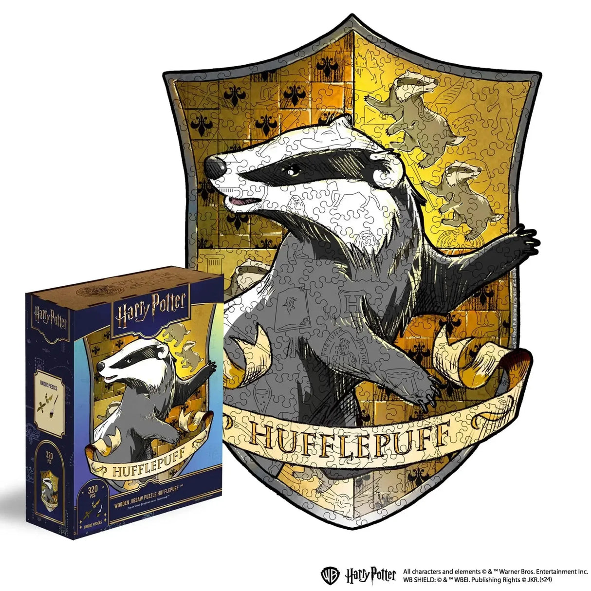 Harry Potter - Poufsouffle (237 pièces) - Puzzle en bois