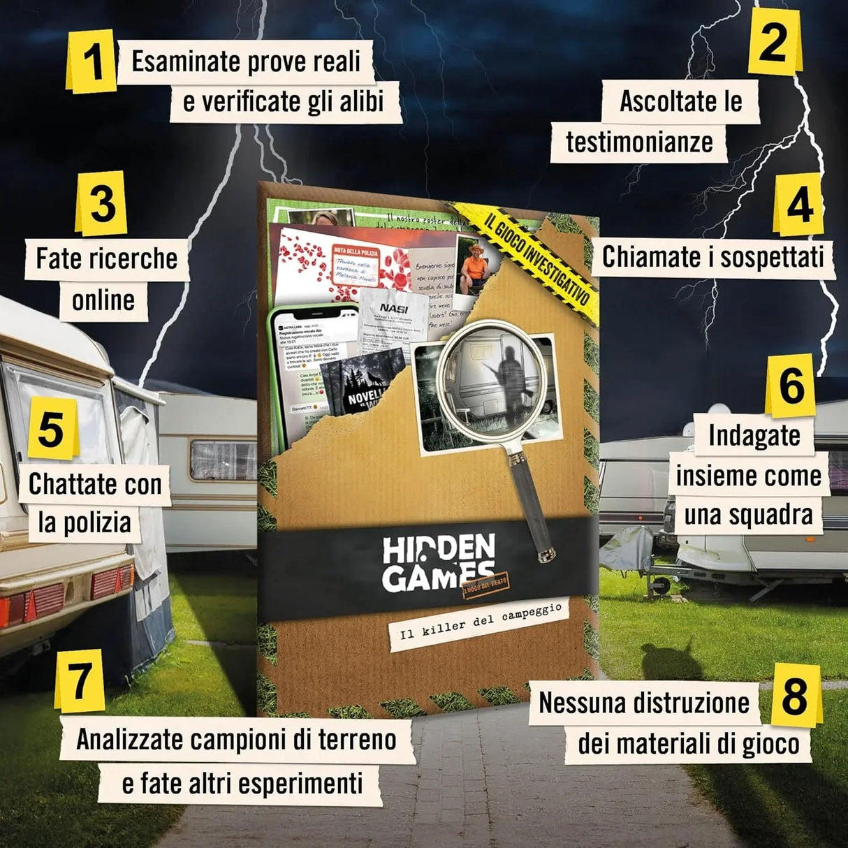 Le tueur du camping (IT) - Jeu d'enquête