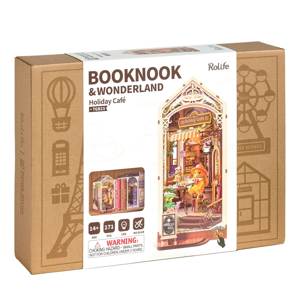 Rolife Book Nook & Wonderland Holiday Café TGB15 Bastelset