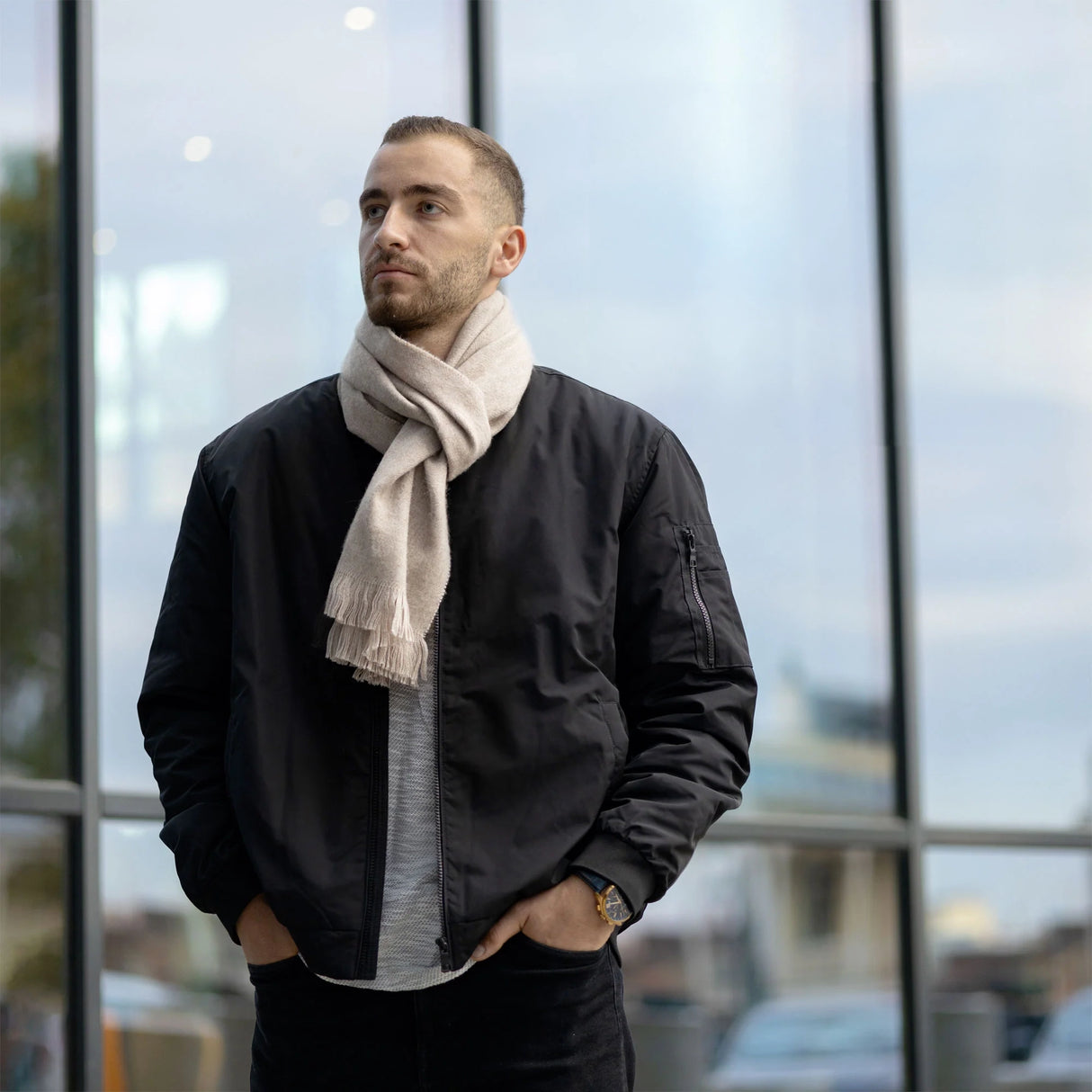 Elegante (200 x 40 cm) - Alpaka Schal