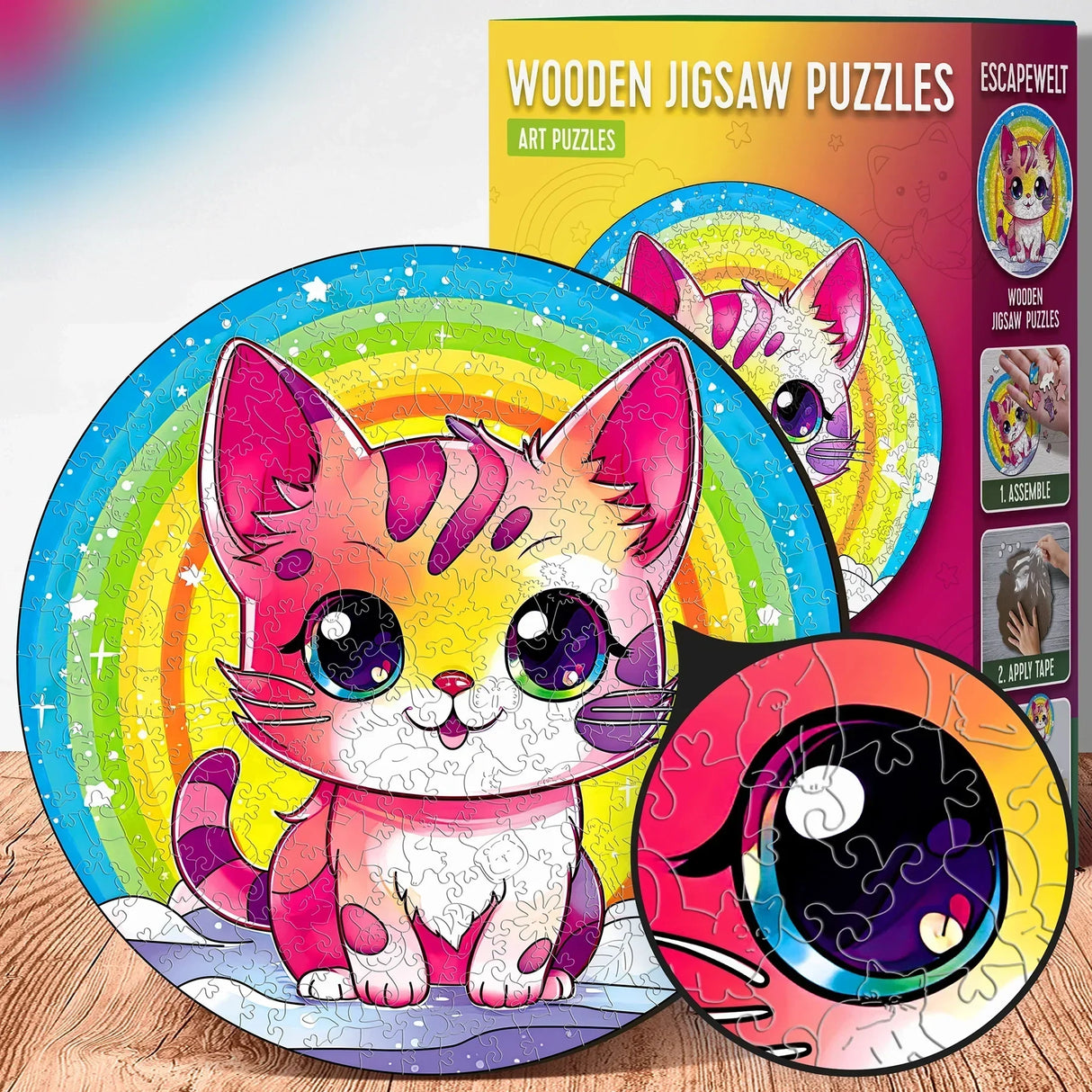 Chaton (200 pièces) - Puzzle en bois