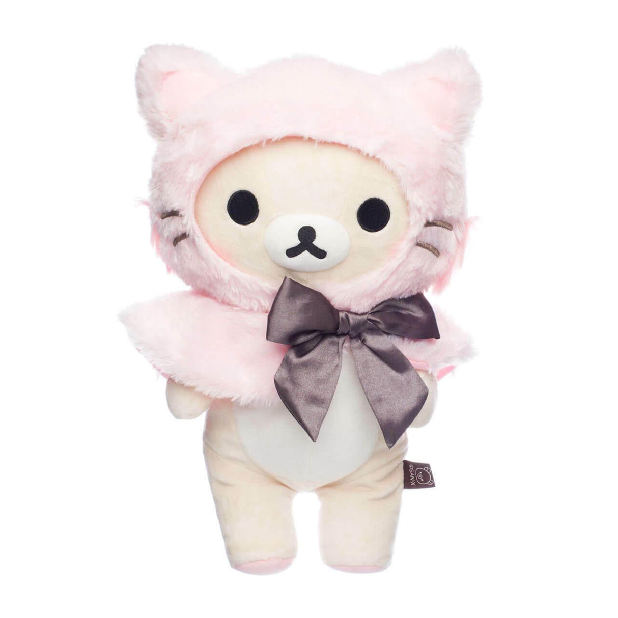 Korilakkuma - Pink Hooded Cat (34 cm) - Plüschtier