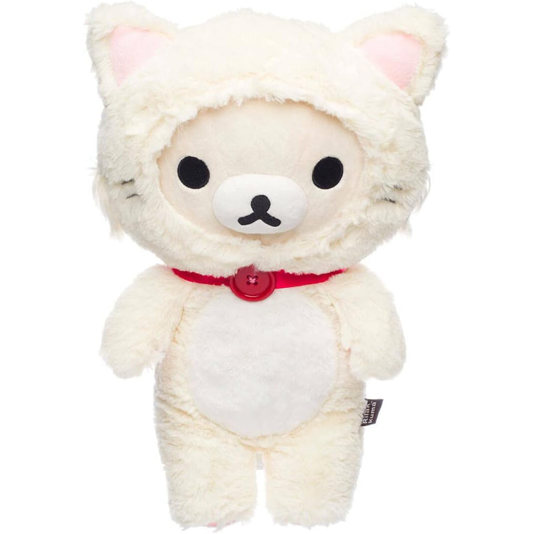 Korilakkuma - White Fluffy Cat Costume (34 cm) - Plüschtier