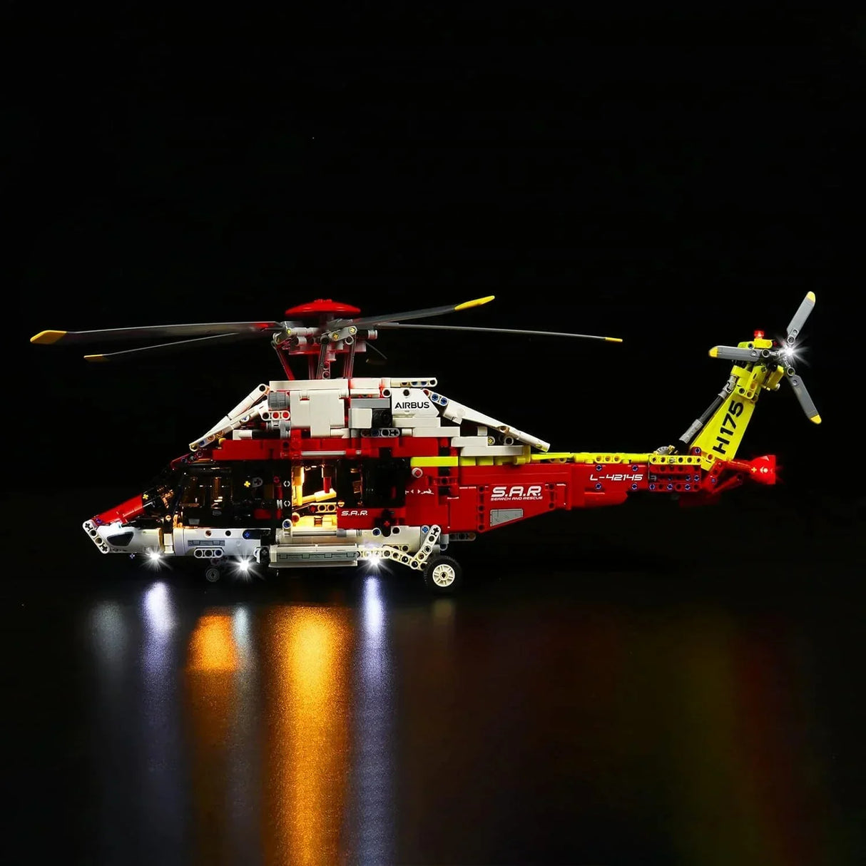 Kit d'éclairage LED pour hélicoptère de sauvetage LEGO Airbus H175 (42145) avec télécommande