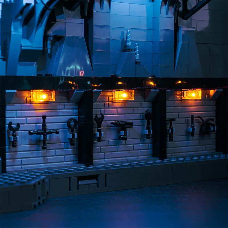 Ensemble d'éclairage LED pour vitrine LEGO Batcave (76252) avec télécommande