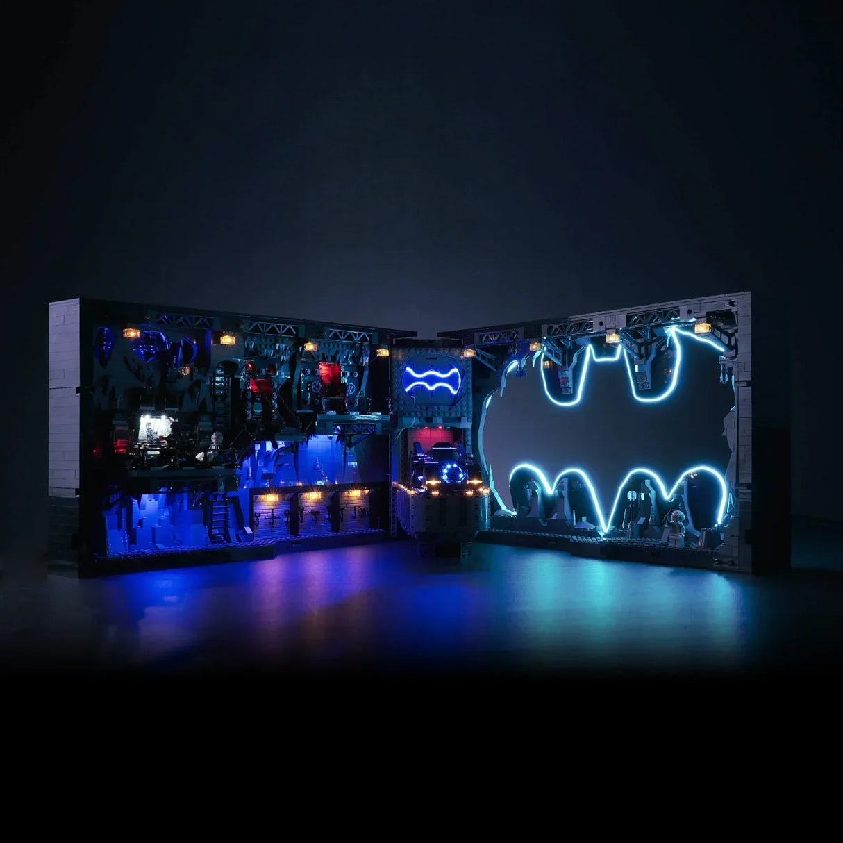 Ensemble d'éclairage LED pour vitrine LEGO Batcave (76252) avec télécommande
