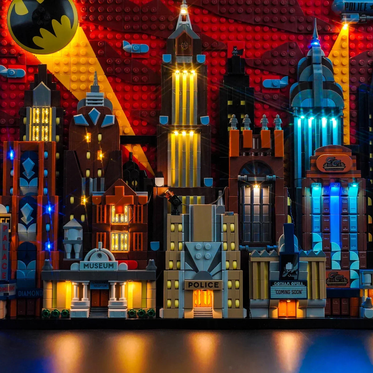 Ensemble d'éclairage LED pour LEGO Batman : Gotham City (76271) avec télécommande
