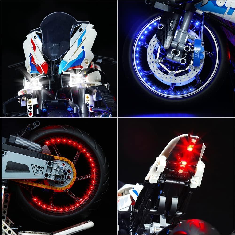 Kit d'éclairage LED pour LEGO BMW : Moto M 1000 RR (42130) avec télécommande