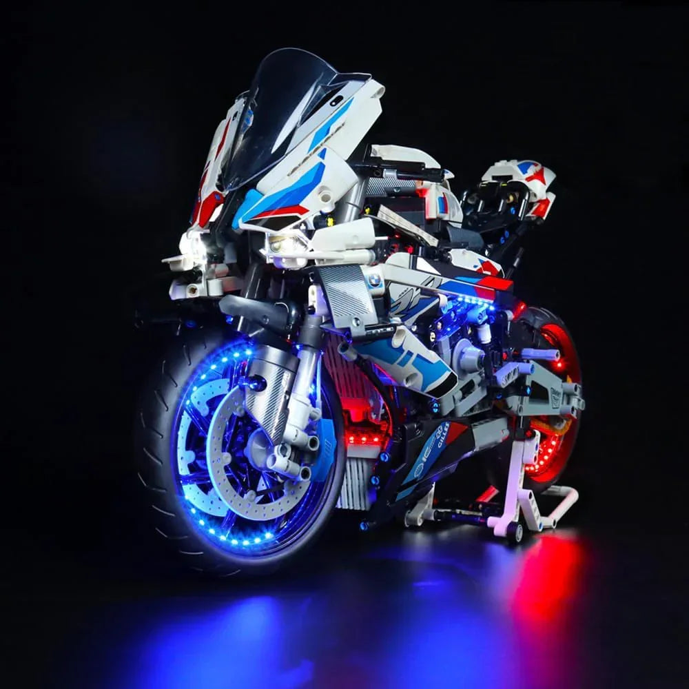 Kit d'éclairage LED pour LEGO BMW : Moto M 1000 RR (42130) avec télécommande