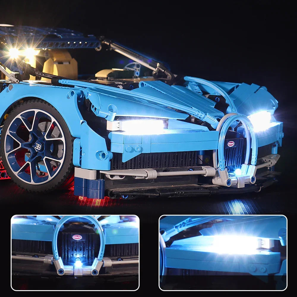 Kit d'éclairage LED pour LEGO Bugatti Chiron (42083) avec télécommande