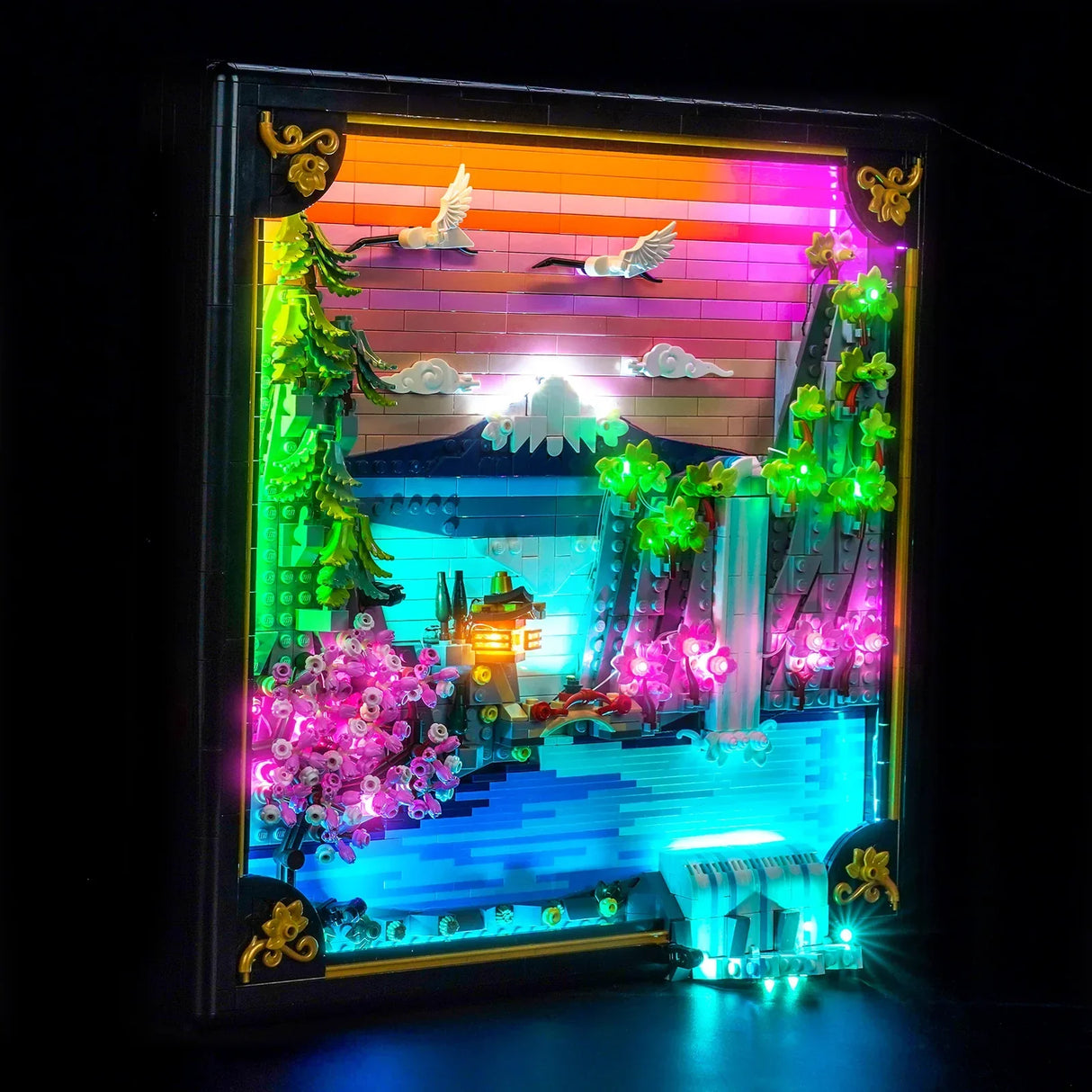 Kit d'éclairage LED pour LEGO Paysage de cerisiers en fleurs japonais (31218) avec télécommande