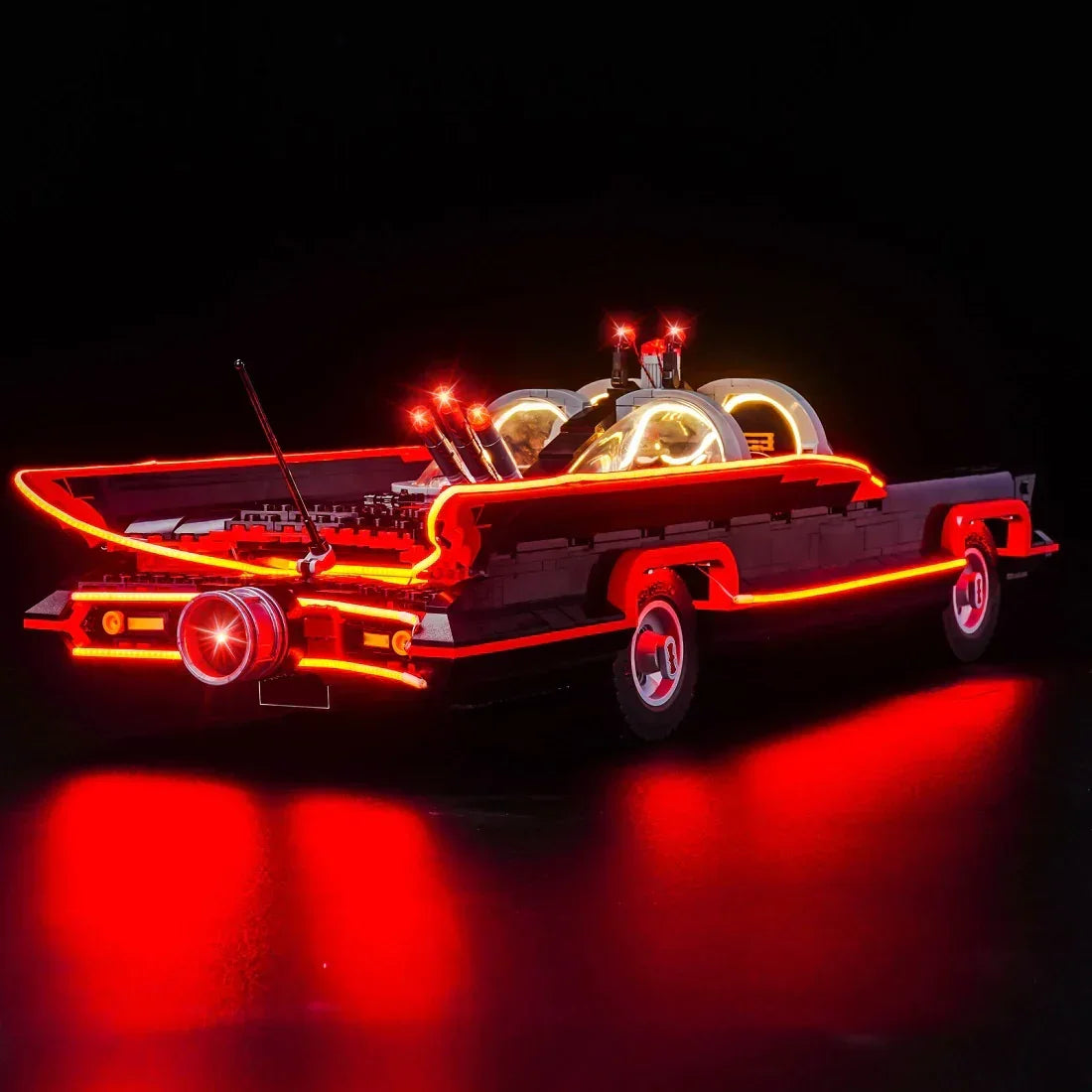 Ensemble d'éclairage LED pour LEGO Batman : Batmobile de la série télévisée des années 60 (76328) avec télécommande