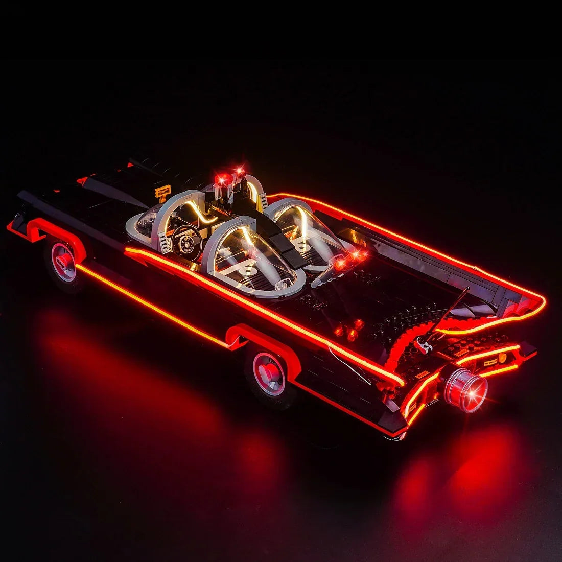 Ensemble d'éclairage LED pour LEGO Batman : Batmobile de la série télévisée des années 60 (76328) avec télécommande