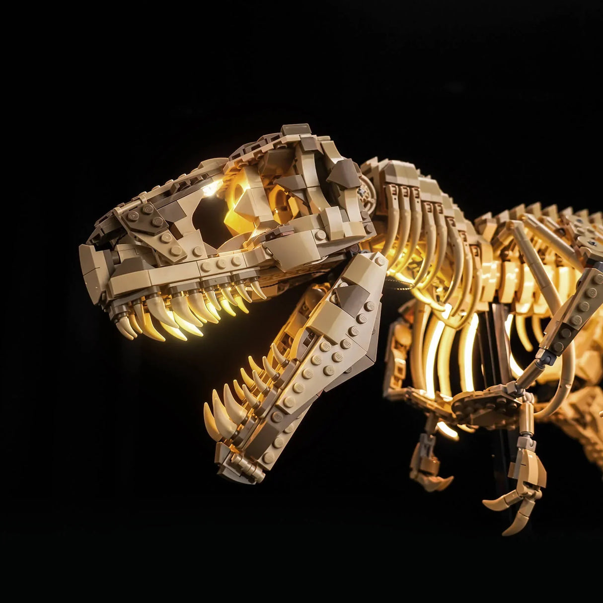 Kit d'éclairage LED pour fossiles de dinosaures LEGO : Tyrannosaurus rex (76968) avec télécommande
