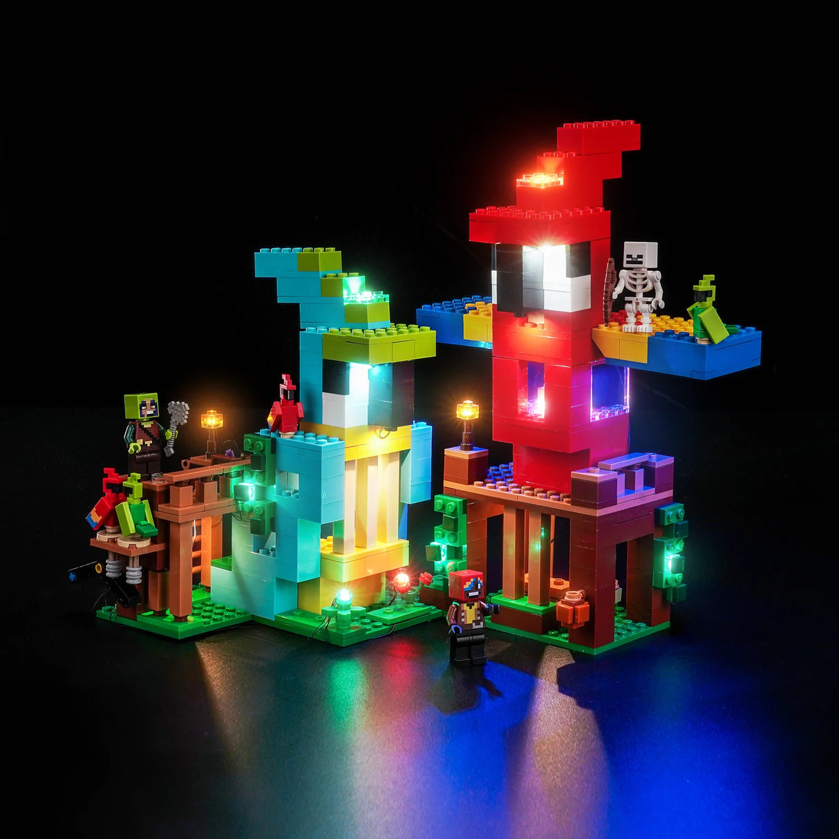 LED Licht Set für LEGO Minecraft: Die Papageienhäuser (21282)