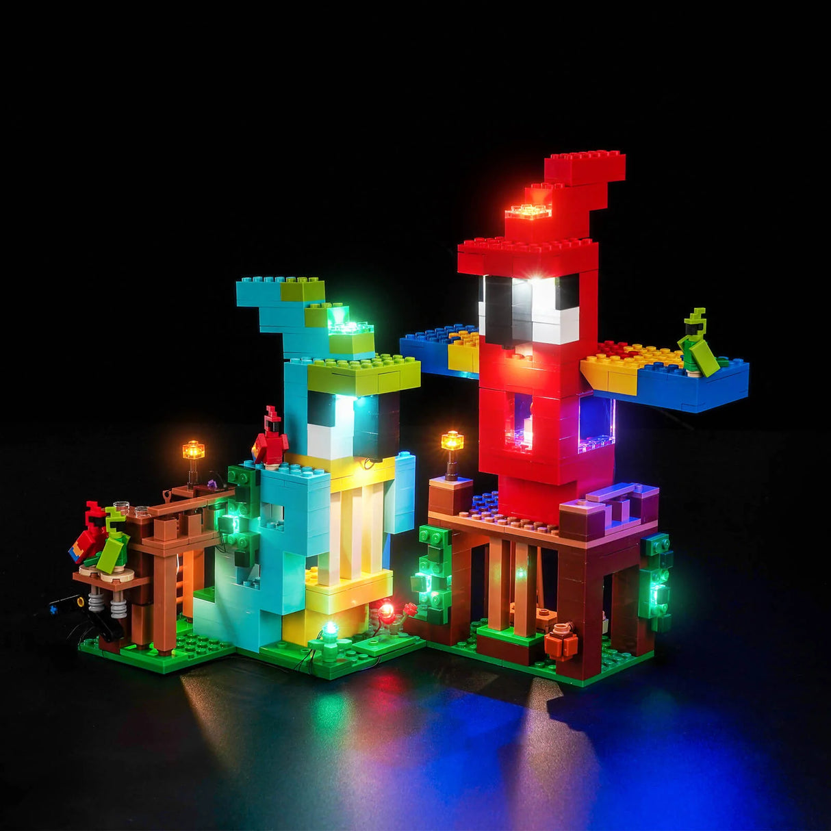 LED Licht Set für LEGO Minecraft: Die Papageienhäuser (21282)