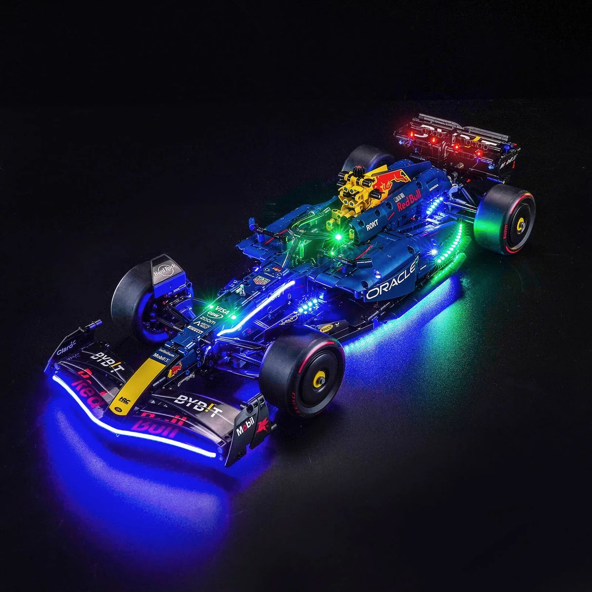 Kit d'éclairage LED pour la voiture de course LEGO Oracle Red Bull Racing RB20 F1 (42206) avec télécommande