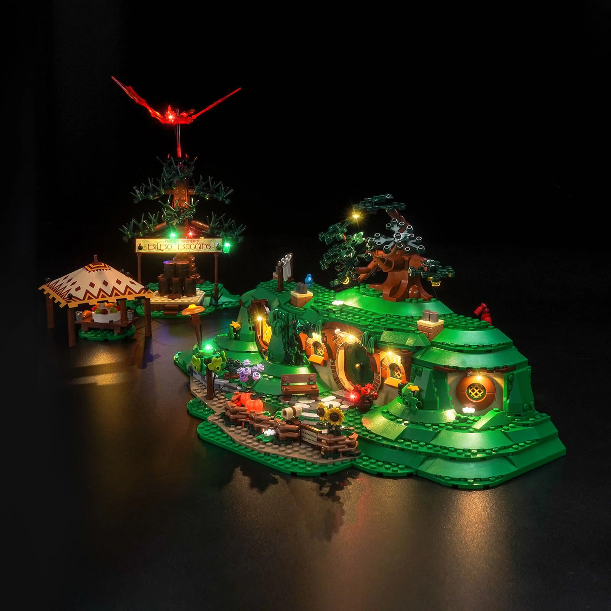 LED Licht Set für LEGO Der Herr der Ringe: Das Auenland (10354) inkl. Fernbedienung