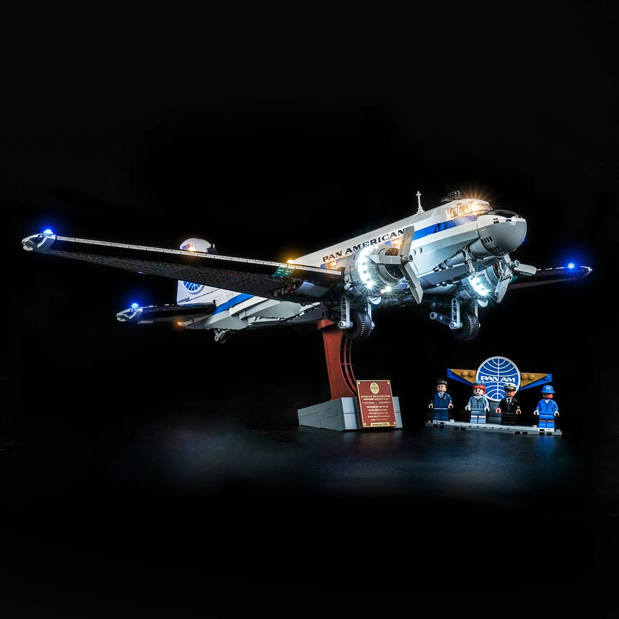 LED Licht Set für LEGO Douglas™ DC-3™ PAN AM® Passagierflugzeug (11378) inkl. Fernbedienung