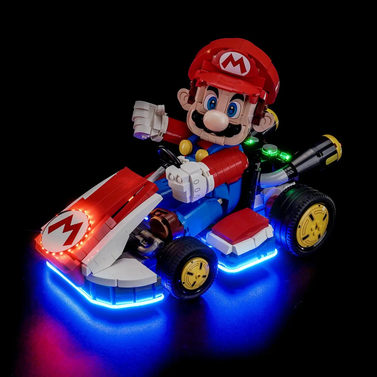 Kit d'éclairage LED pour LEGO Mario Kart : Mario et kart standard (72037) avec télécommande