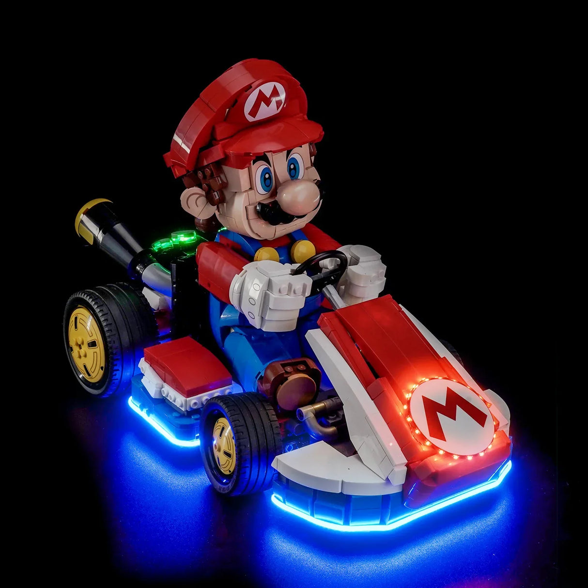 Kit d'éclairage LED pour LEGO Mario Kart : Mario et kart standard (72037) avec télécommande
