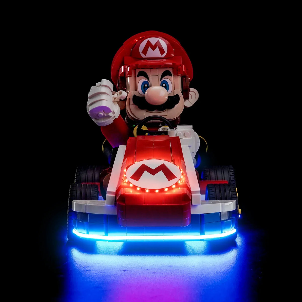 Kit d'éclairage LED pour LEGO Mario Kart : Mario et kart standard (72037) avec télécommande