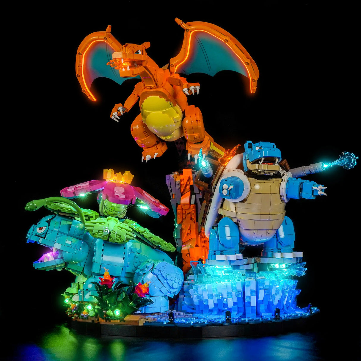 LED Licht Set für LEGO Pokémon: Bisaflor, Glurak und Turtok (72153) inkl. Fernbedienung