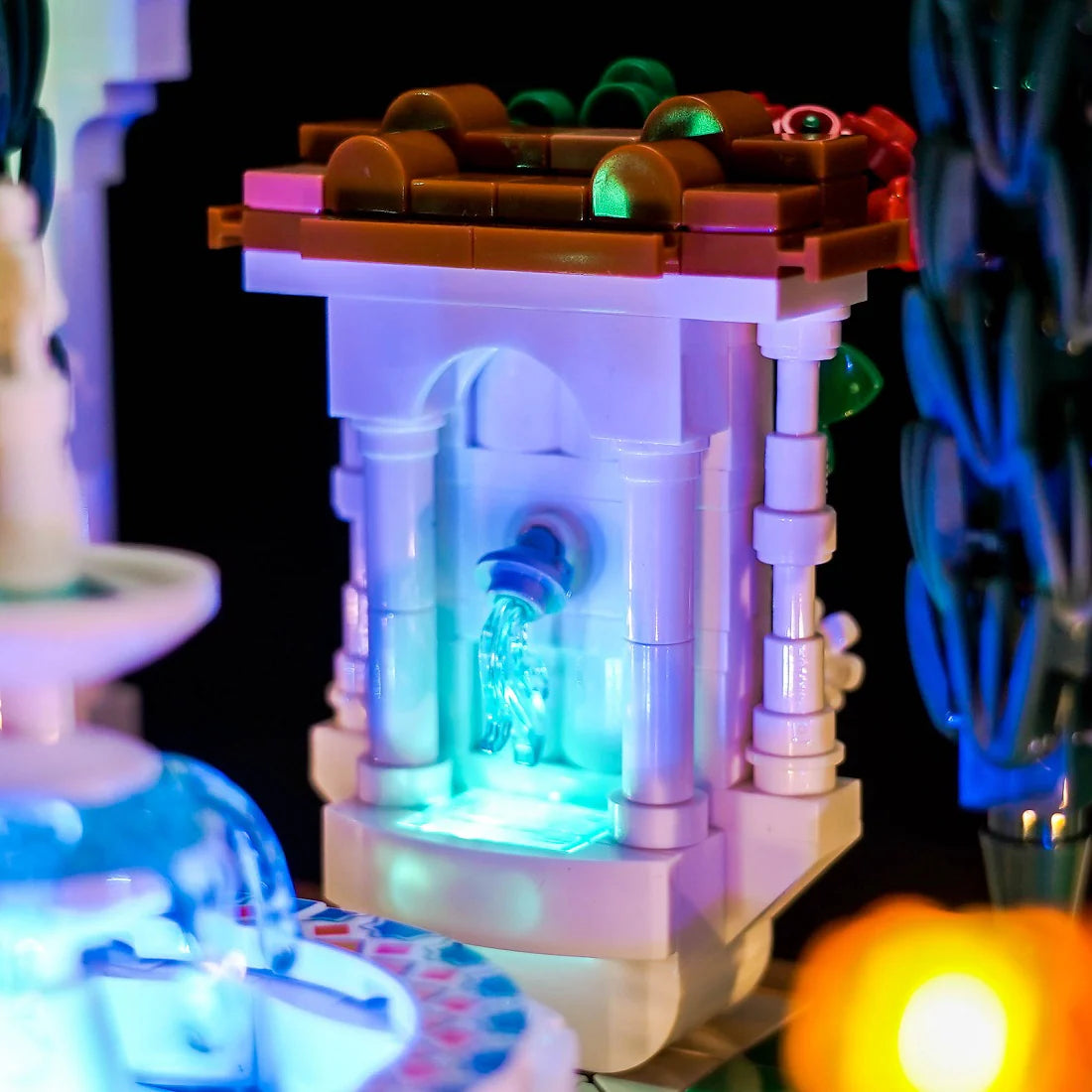 LED Licht Set für LEGO Springbrunnengarten (10359) inkl. Fernbedienung